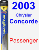 Passenger Wiper Blade for 2003 Chrysler Concorde - Hybrid