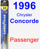 Passenger Wiper Blade for 1996 Chrysler Concorde - Hybrid