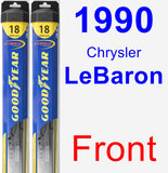 Front Wiper Blade Pack for 1990 Chrysler LeBaron - Hybrid