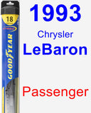 Passenger Wiper Blade for 1993 Chrysler LeBaron - Hybrid