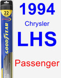 Passenger Wiper Blade for 1994 Chrysler LHS - Hybrid