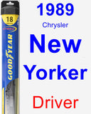 Driver Wiper Blade for 1989 Chrysler New Yorker - Hybrid