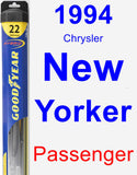 Passenger Wiper Blade for 1994 Chrysler New Yorker - Hybrid