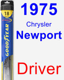 Driver Wiper Blade for 1975 Chrysler Newport - Hybrid