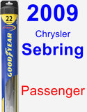 Passenger Wiper Blade for 2009 Chrysler Sebring - Hybrid