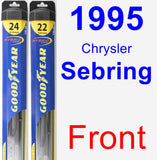 Front Wiper Blade Pack for 1995 Chrysler Sebring - Hybrid