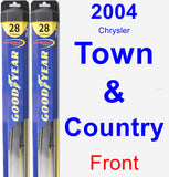 Front Wiper Blade Pack for 2004 Chrysler Town & Country - Hybrid