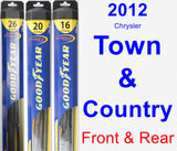 Front & Rear Wiper Blade Pack for 2012 Chrysler Town & Country - Hybrid