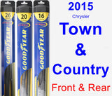 Front & Rear Wiper Blade Pack for 2015 Chrysler Town & Country - Hybrid