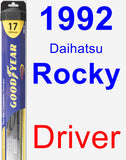 Driver Wiper Blade for 1992 Daihatsu Rocky - Hybrid