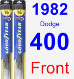 Front Wiper Blade Pack for 1982 Dodge 400 - Hybrid