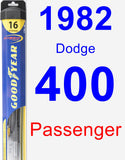 Passenger Wiper Blade for 1982 Dodge 400 - Hybrid