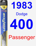 Passenger Wiper Blade for 1983 Dodge 400 - Hybrid