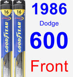 Front Wiper Blade Pack for 1986 Dodge 600 - Hybrid