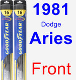 Front Wiper Blade Pack for 1981 Dodge Aries - Hybrid