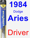 Driver Wiper Blade for 1984 Dodge Aries - Hybrid