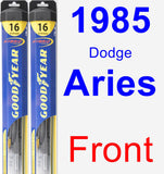 Front Wiper Blade Pack for 1985 Dodge Aries - Hybrid