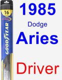 Driver Wiper Blade for 1985 Dodge Aries - Hybrid