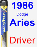 Driver Wiper Blade for 1986 Dodge Aries - Hybrid