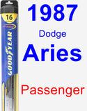 Passenger Wiper Blade for 1987 Dodge Aries - Hybrid