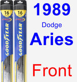 Front Wiper Blade Pack for 1989 Dodge Aries - Hybrid