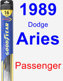 Passenger Wiper Blade for 1989 Dodge Aries - Hybrid