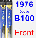 Front Wiper Blade Pack for 1976 Dodge B100 - Hybrid