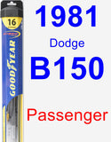 Passenger Wiper Blade for 1981 Dodge B150 - Hybrid