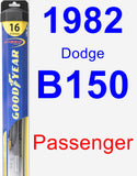 Passenger Wiper Blade for 1982 Dodge B150 - Hybrid