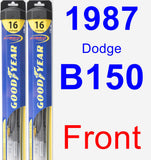 Front Wiper Blade Pack for 1987 Dodge B150 - Hybrid