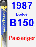 Passenger Wiper Blade for 1987 Dodge B150 - Hybrid