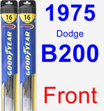 Front Wiper Blade Pack for 1975 Dodge B200 - Hybrid