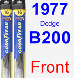 Front Wiper Blade Pack for 1977 Dodge B200 - Hybrid