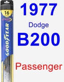 Passenger Wiper Blade for 1977 Dodge B200 - Hybrid