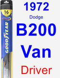 Driver Wiper Blade for 1972 Dodge B200 Van - Hybrid