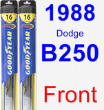 Front Wiper Blade Pack for 1988 Dodge B250 - Hybrid