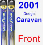 Front Wiper Blade Pack for 2001 Dodge Caravan - Hybrid
