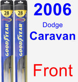 Front Wiper Blade Pack for 2006 Dodge Caravan - Hybrid