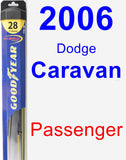 Passenger Wiper Blade for 2006 Dodge Caravan - Hybrid