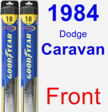 Front Wiper Blade Pack for 1984 Dodge Caravan - Hybrid