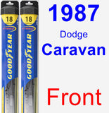 Front Wiper Blade Pack for 1987 Dodge Caravan - Hybrid