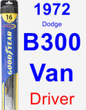 Driver Wiper Blade for 1972 Dodge B300 Van - Hybrid