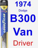 Driver Wiper Blade for 1974 Dodge B300 Van - Hybrid