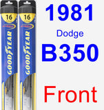 Front Wiper Blade Pack for 1981 Dodge B350 - Hybrid