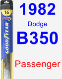 Passenger Wiper Blade for 1982 Dodge B350 - Hybrid