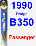 Passenger Wiper Blade for 1990 Dodge B350 - Hybrid