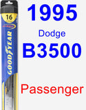 Passenger Wiper Blade for 1995 Dodge B3500 - Hybrid