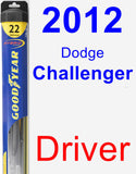 Driver Wiper Blade for 2012 Dodge Challenger - Hybrid