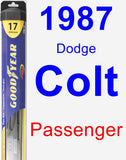 Passenger Wiper Blade for 1987 Dodge Colt - Hybrid