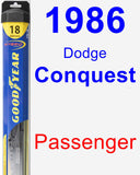 Passenger Wiper Blade for 1986 Dodge Conquest - Hybrid